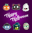 happy halloween greeting card vector image