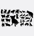 puppy dog cute pet animal silhouette vector image vector image