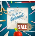 back to school sale background eps 10 vector image