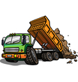 Cartoon tipper truck Isolated Royalty Free Vector Image