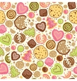 colorful cookies seamless pattern background vector image