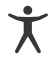 pictograph man silhouette doing exercise vector image