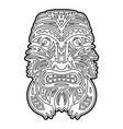 polynesian tiki totem idol mask coloring vector image