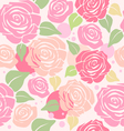 seamless pattern with pastel roses vector image