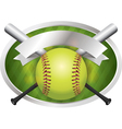 softball champions emblem vector image vector image