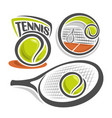 tennis equipment vector image vector image