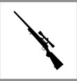 hunting rifle silhouettes vector image vector image