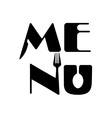 creative food menu word logo elements vector image