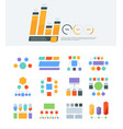 flowchart geometrical structure data infographic vector image vector image
