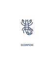 scorpion concept 2 colored icon simple line vector image