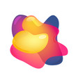 3d abstract blur free forms color gradient fluid vector image