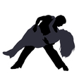 break dancers silhouettes vector image