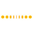 gold coin animation effect rotating vector image