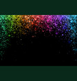 multicolored falling particles on black vector image vector image
