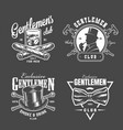 vintage gentleman logos collection vector image
