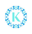 vintage old style logo icon monogram letter k logo vector image vector image