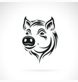 a pig head design on white background easy vector image
