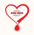 blood cancer awareness background vector image vector image