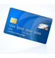 credit card blue icon isolated on white vector image vector image