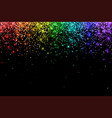 falling particles with rainbow color effect vector image vector image