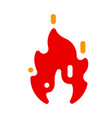 fire flames with sparks new blue icon vector image