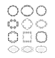 vintage floral ornamental frames vector image
