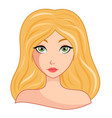 Pretty girl on white background Royalty Free Vector Image