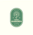 flower with sun brush colored badge vintage logo vector image
