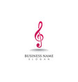 music note symbol logo and icons template vector image