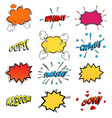 onomatopoeia comics sounds in clouds for emotions vector image