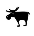 silhouette cartoon elk vector image