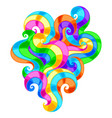 background with abstract colored swirls vector image
