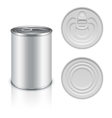 canned metal packaging template for your vector image