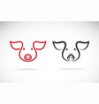 pig head design on a white background farm vector image