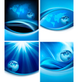 set business elegant abstract backgrounds vector image