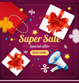 super sale banner card or poster vector image