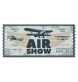 vintage air show pass ticket vector image