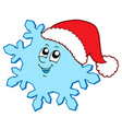 christmas snowflake vector image vector image