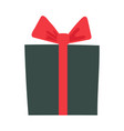 decorative christmas gift box with a ribbon bow vector image vector image