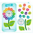 clock sticker game for children vector image