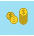 money penny icon flat vector image vector image