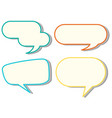 speech bubble templates in four colors vector image
