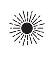 sun burst silhouette vector image