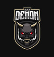 demon mascot logo design with modern vector image