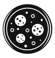 tasty pizza with sausage and olives icon vector image