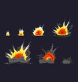 bomb explosion animation serie vector image