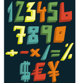 colorful 3d numbers vector image vector image
