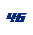 46 logo sports blue vector image