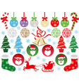 a set of assorted christmas graphic elements vector image