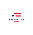 american flag house home mortgage logo icon vector image